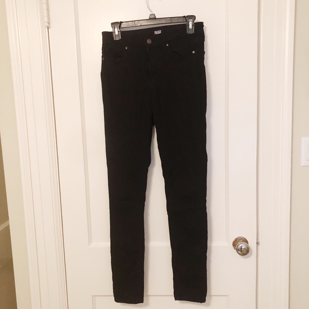 black PAIGE hoxton ultra skinny jeans